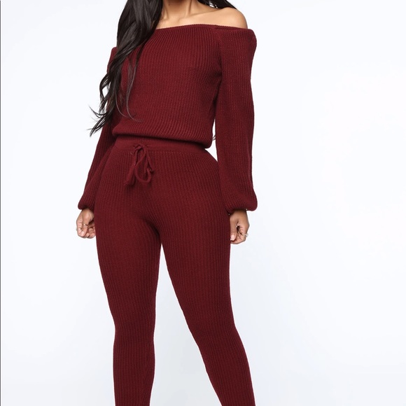 Fashion Nova Other - Sweater Set - Burgundy